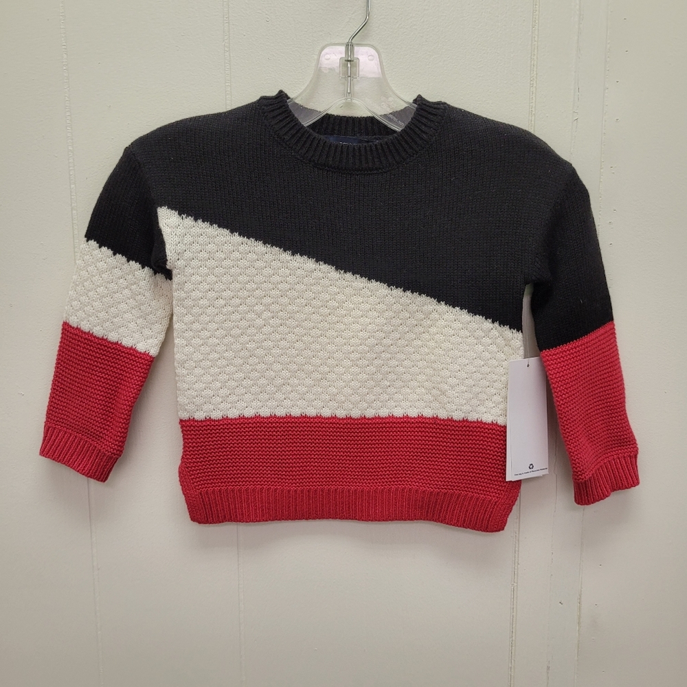 French Connection Multicolored  Contrast Knit Sweater.